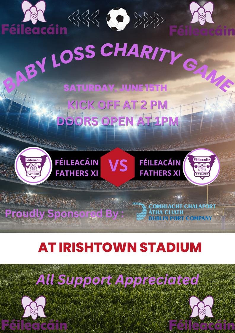 Looking forward to playing in this game in memory of my son Malachy in June. It's a great day for an important cause and any support would be greatly appreciated. Féileacáin do brilliant work for parents going through the worst time in their lives idonate.ie/fundraiser/Fei…