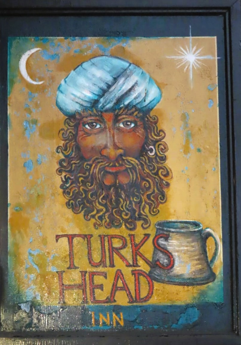 Pub Sign of the Week: Turks Head, Gloucester. An intriguing, unorthodox piece of artwork hanging outside one of Gloucester's finest alehouses. #PubSignThursday