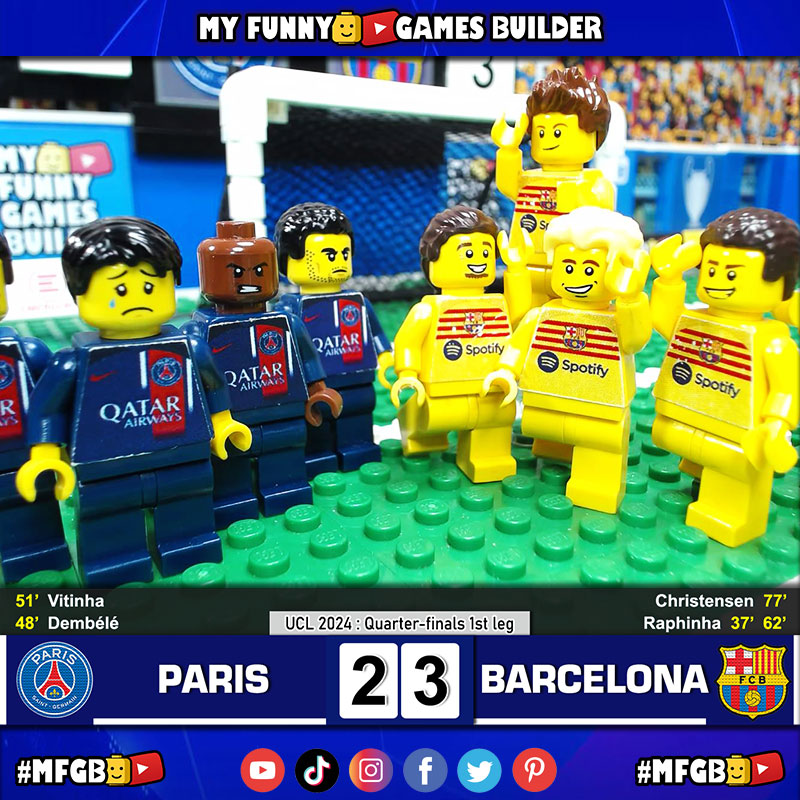 Great match #PSG vs #Barcelona 2-3 in #lego version ( youtube.com/watch?v=Fn6Oiy… ) #championsleague #ParisBarcelona #PSBBarcelona #ParisSaintGermain #FCB