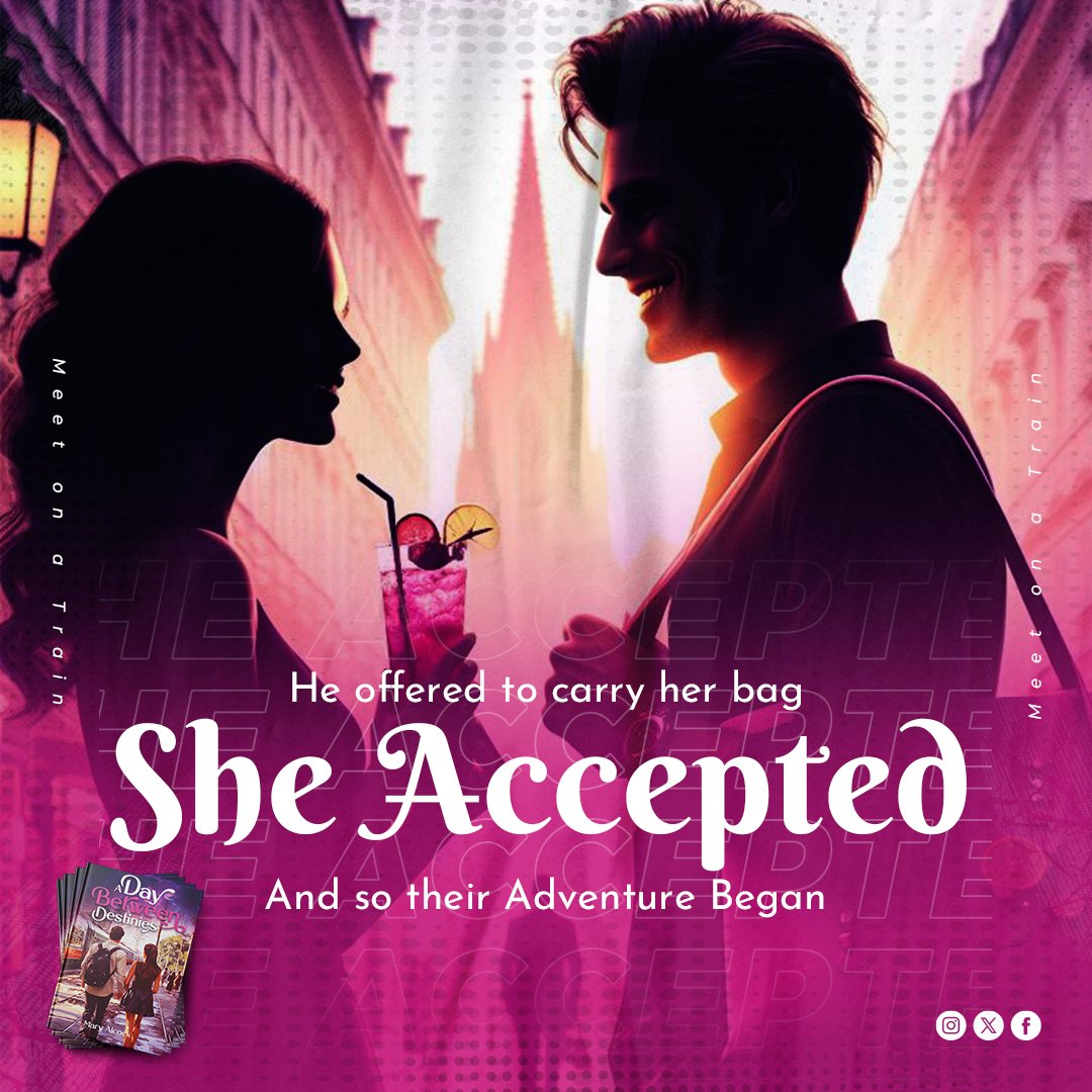 Sometimes, a simple gesture can spark a #connection that changes everything. In #ADayBetweenDestinies, #Luke &amp; #Isabelle meet on a train and decide to explore Vienna together.

Luke offered to carry her bag, and she accepted. Read more from here: amazon.com/dp/B0CW2PL2CB