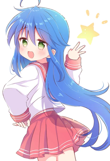 前に描いたこなた可愛く描けた気がするけどバランスを見ながら描くの難しい 