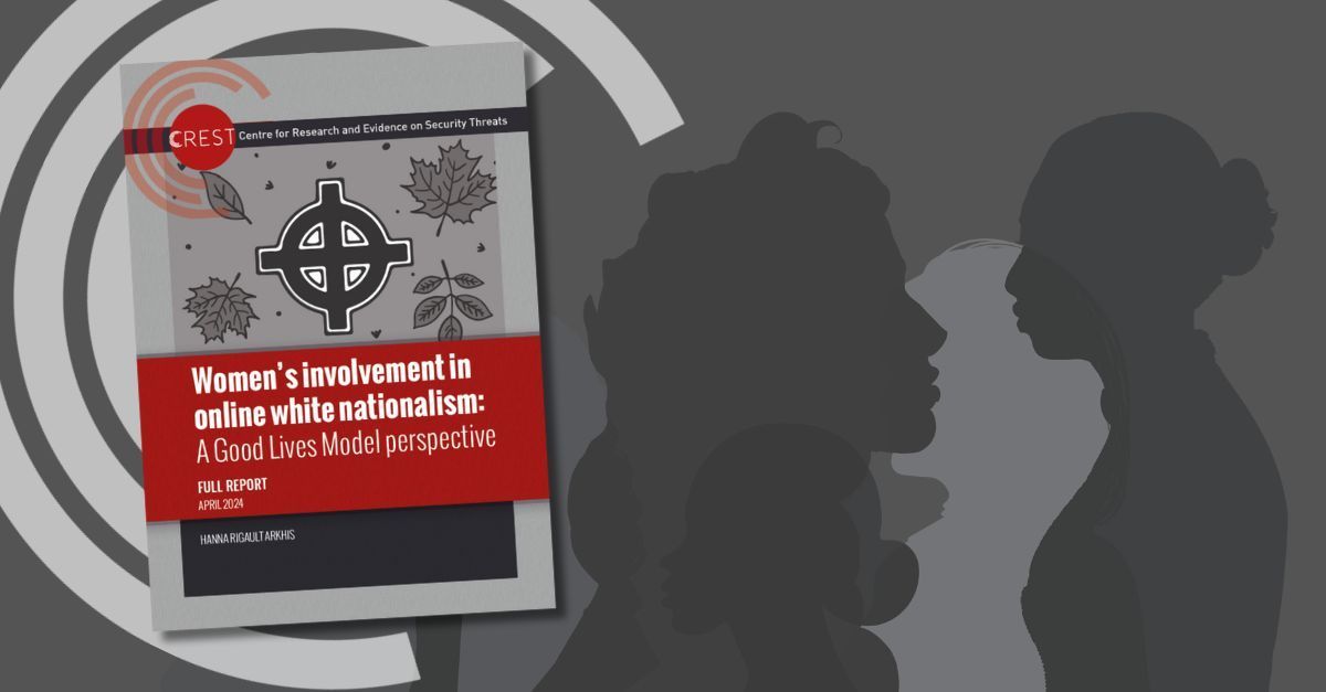 crest_research's tweet image. 🚨NEW REPORT

✏️ This CREST report by @HannaRigault sets out the findings of research into women’s online involvement in far-right extremism analysed through the lens of the Good Lives Model (GLM)

Read, Download &amp;amp; Share ⬇️ crestresearch.ac.uk/resources/wome…
