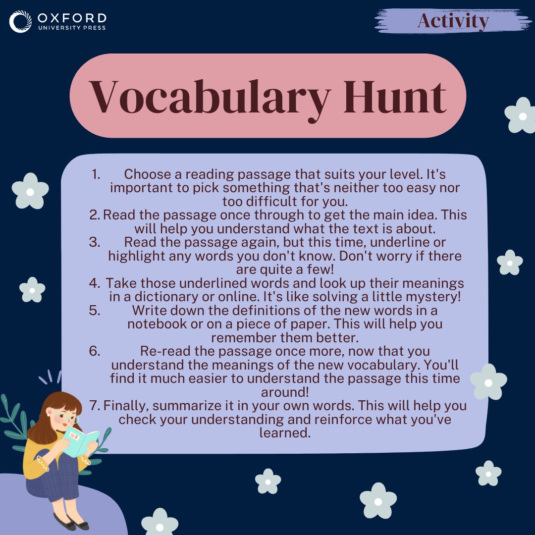 📢 Help your students expand their vocabulary and improve their reading comprehension skills with this printable activity. Let us know how you teach new vocabulary to your students!

#ELT #EnglishVocabulary #Reading #ReadingComprehension