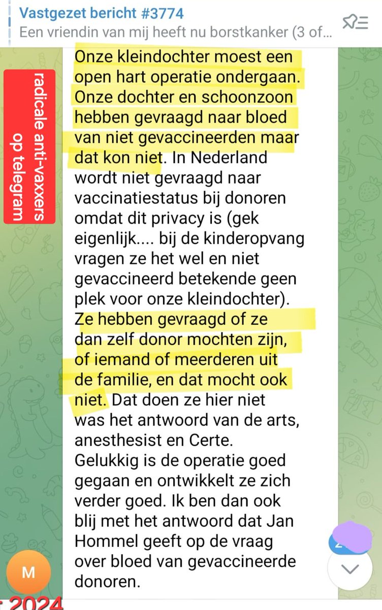 Je zou als arts maar met ouders van een patiëntje te maken krijgen die dit soort vragen stellen... Totaal bizar, maar dit krijg je dus door de horrorverhalen die er door anti-vaxxers over vaccins verspreid worden.👇