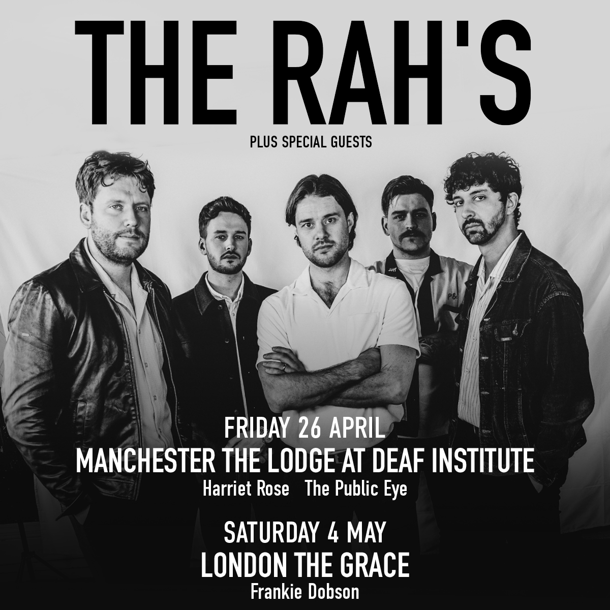 Support for @therahsmusic has been confirmed as @frankiedobson_ this May! 📅 Saturday 04 May 2024 🎟️ Tickets 👉 ticketweb.uk/event/the-rahs…