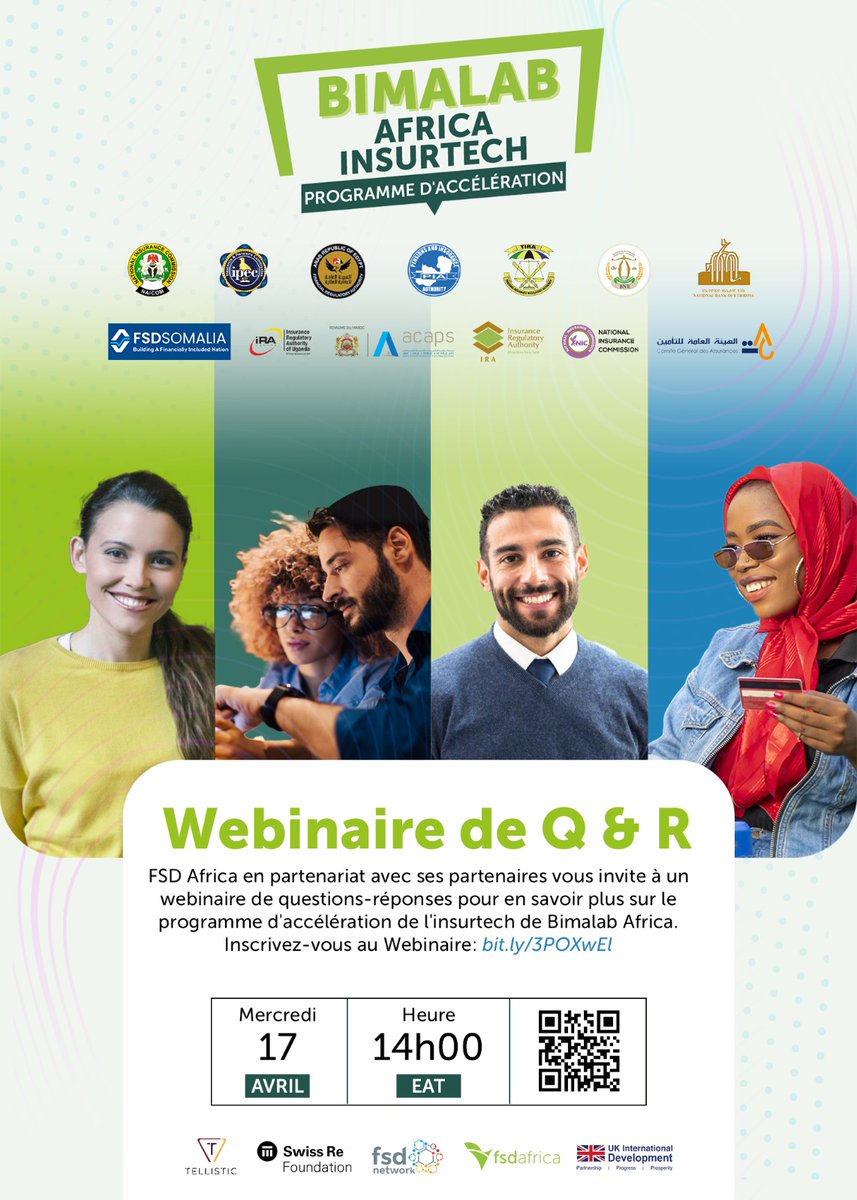 Tellistictec's tweet image. Réservez la date ! Encerclez le mercredi 17 avril, à 14 heures EAT pour notre session exclusive de questions-réponses en direct sur le webinaire. R#BimaLab. Saisissez cette opportunité de prospérer ! Postulez maintenant : 🔗lnkd.in/gw4JAZZW #Bimalab