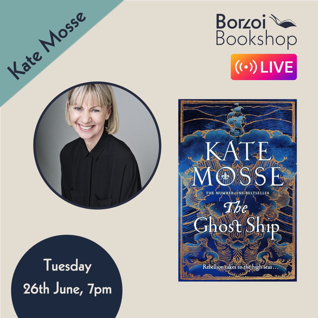Excited to chat to the wonderful @katemosse on Instagram Live in June. Kate will be talking to @FionaMountain about her work as a champion of women's creativity #womaninhistory and of course, The Ghost Ship, the third novel in the Joubert Family Chronicles.