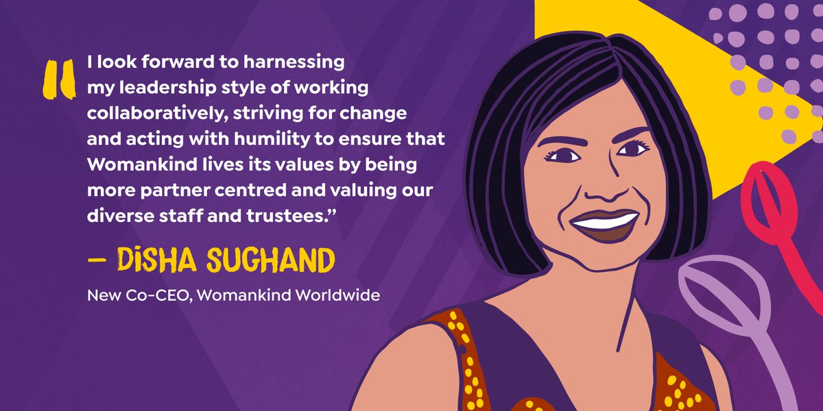 @dishasughand @Lusukalanga Disha has worked with us for the past 13 years. She is a feminist committed to social justice having spent the last 24 years leading change in women’s rights, racial justice, mental health, homelessness & refugee rights. Follow her feminist journey here womankind.org.uk/womankind-worl…