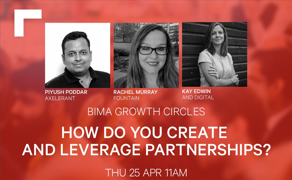 Join the BIMA Growth Council where they'll provide insights to help you establish new partnerships & leverage the potential of existing ones for continued success & growth! Expect in this session to share findings with each other followed up by a Q&A bima.co.uk/events/bima-gr…