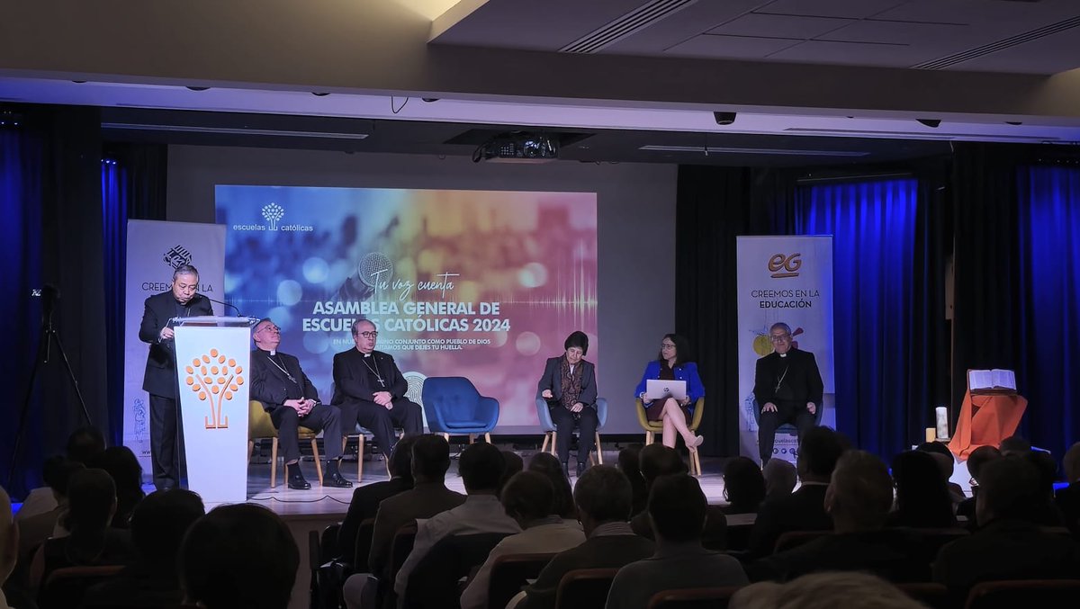 Asistimos hoy a la Asamblea anual de Escuelas Católicas en Madrid. 👉El nuncio apostólico en España y el Principado de Andorra, monseñor Bernardito Cleopas, inauguró el evento, un momento importante para nuestra organización. #AsambleaEscuelasCatólicas