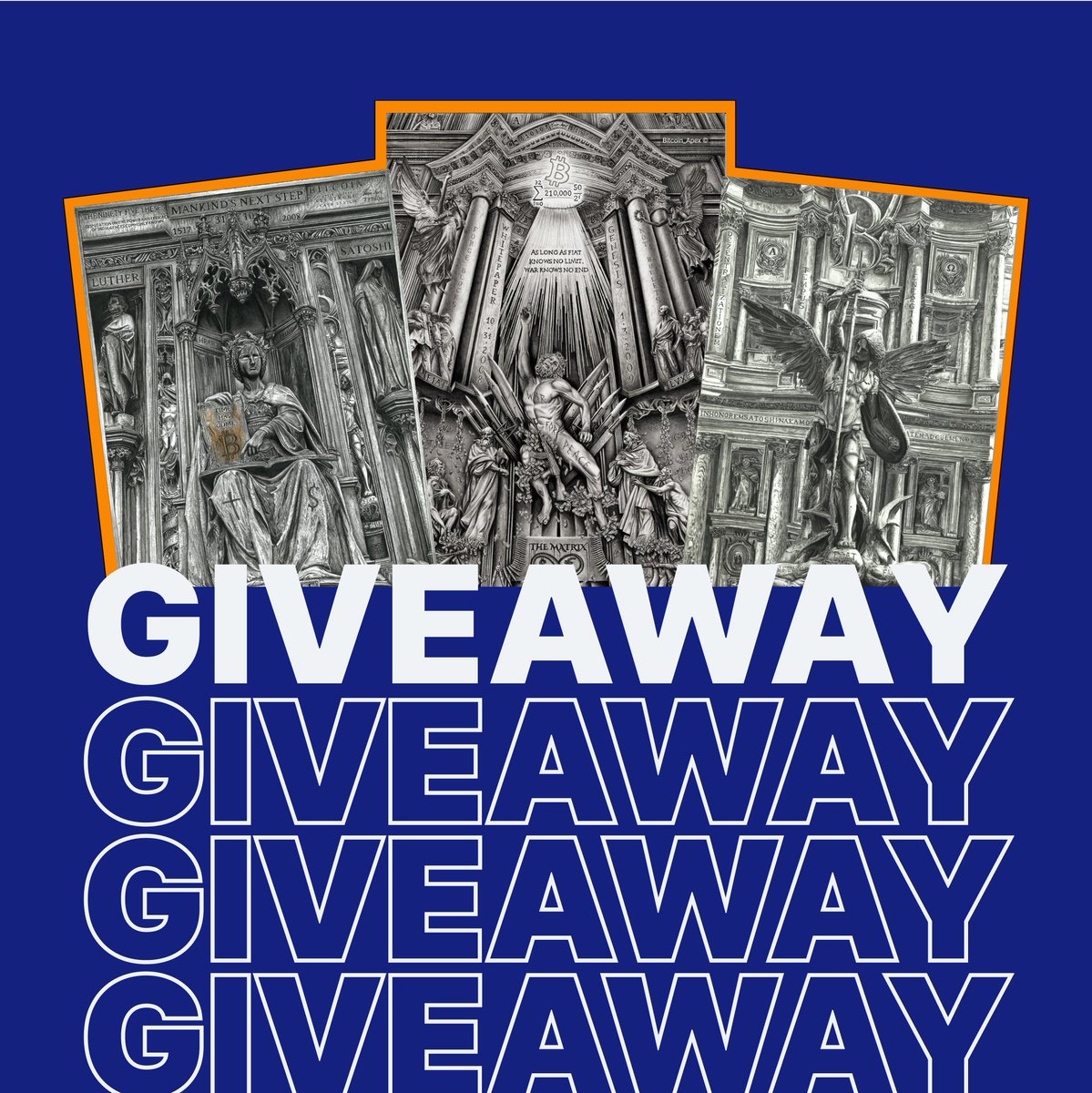 🎁BITCOIN ART GIVEAWAY!🎁

We're giving away 3 high-quality #bitcoin prints from my favorite artist <a href="/bitcoin__apex/">Bitcoin_apex</a>!🎁

To enter the giveaway:

🔁Repost and like this post 
💙Follow <a href="/bitcoin__apex/">Bitcoin_apex</a> and <a href="/relai_app/">Relai 🇨🇭</a>

We'll reveal the winner tomorrow 👀

Good luck! 🍀