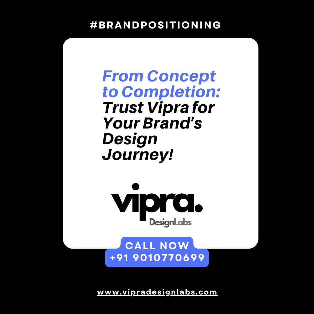 From Concept to Completion: Trust Vipra for Your Brand's Design Journey!

#DesignExcellence #InnovationInDesign #VipraDesignLabs #BrandPositioning

bio.site/vipradesignlabs