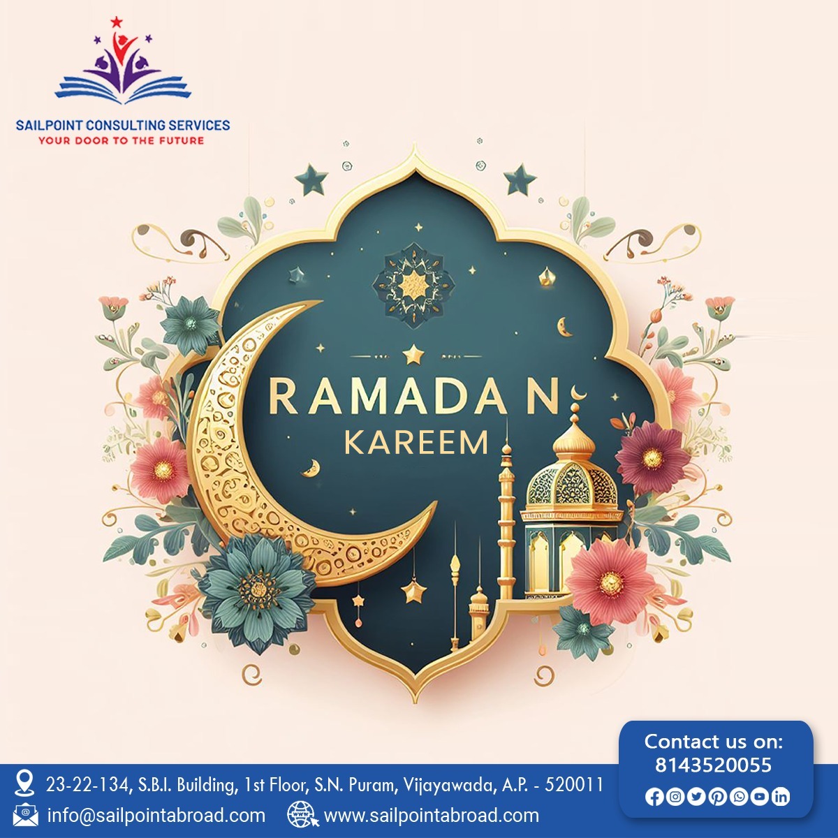 Eid Mubarak! May this special occasion bring love, peace, and prosperity to your life.   Connect with our experts and grab the best opportunities #abroadstudies #sailpointconsultancy #sailpointconsultingservices #ramadan #eid #Ramadan2024