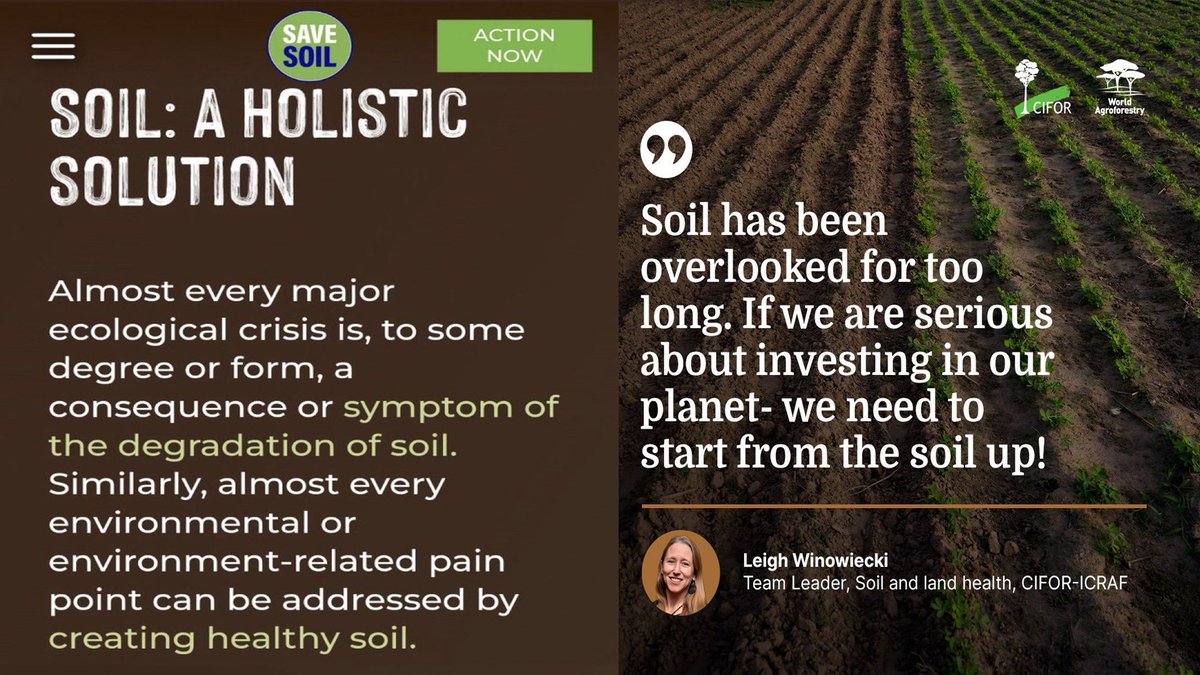 bdas2208's tweet photo. @IndiaToday @SadhguruJV It is a fallacy to think we can address any one aspect of our environment without addressing the whole because no aspect of the ecosystem functions in isolation. Soil is the underlying platform. Let's
#SaveSoilFixClimateChange #SoilForClimateAction #ConsciousPlanet https://t.co/lr32ZY4f4c