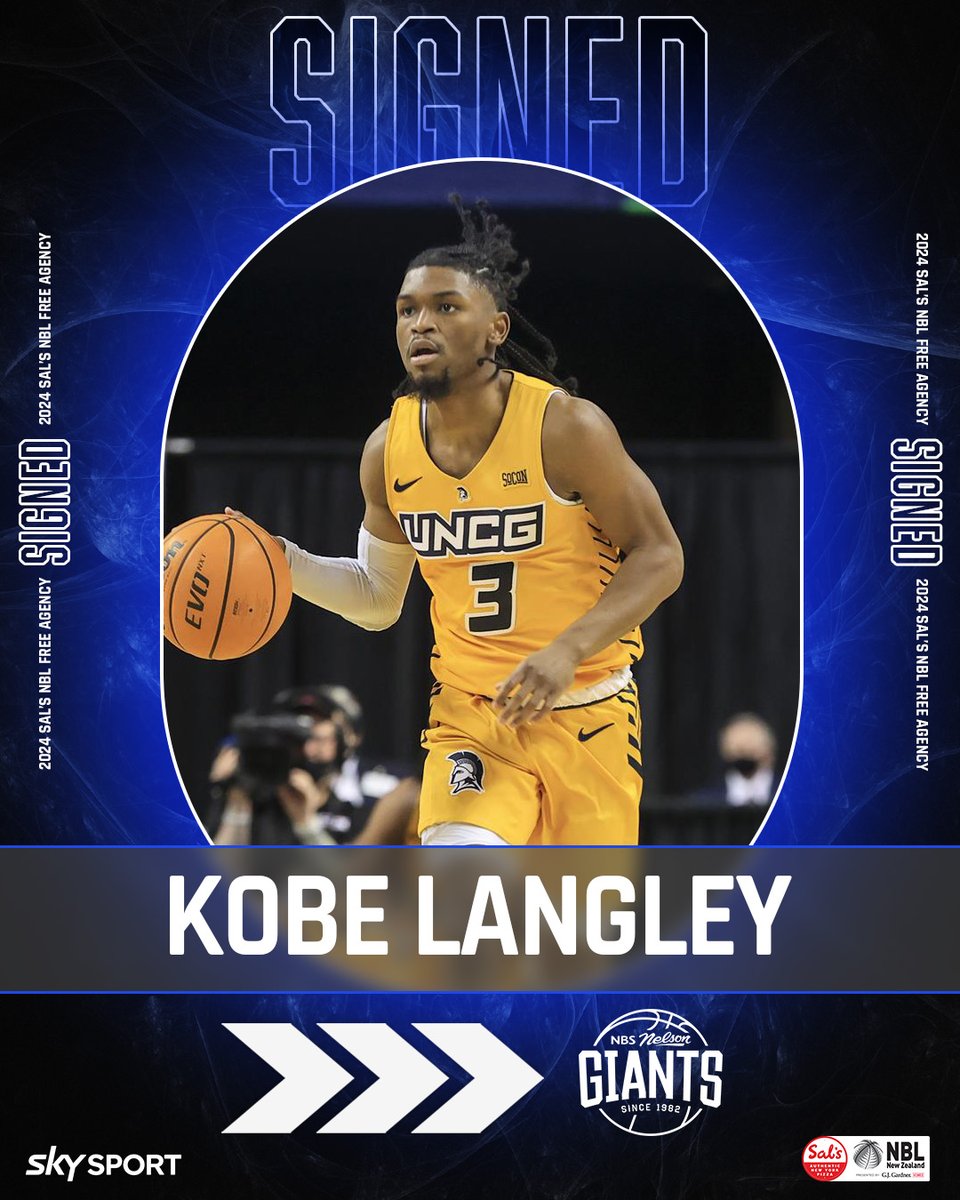 The Giants have signed import guard Kobe Langley 🚨 Langley has spent the past five years at @UNCGBasketball 🔥 #SalsNBL #RatedE @skysportnz