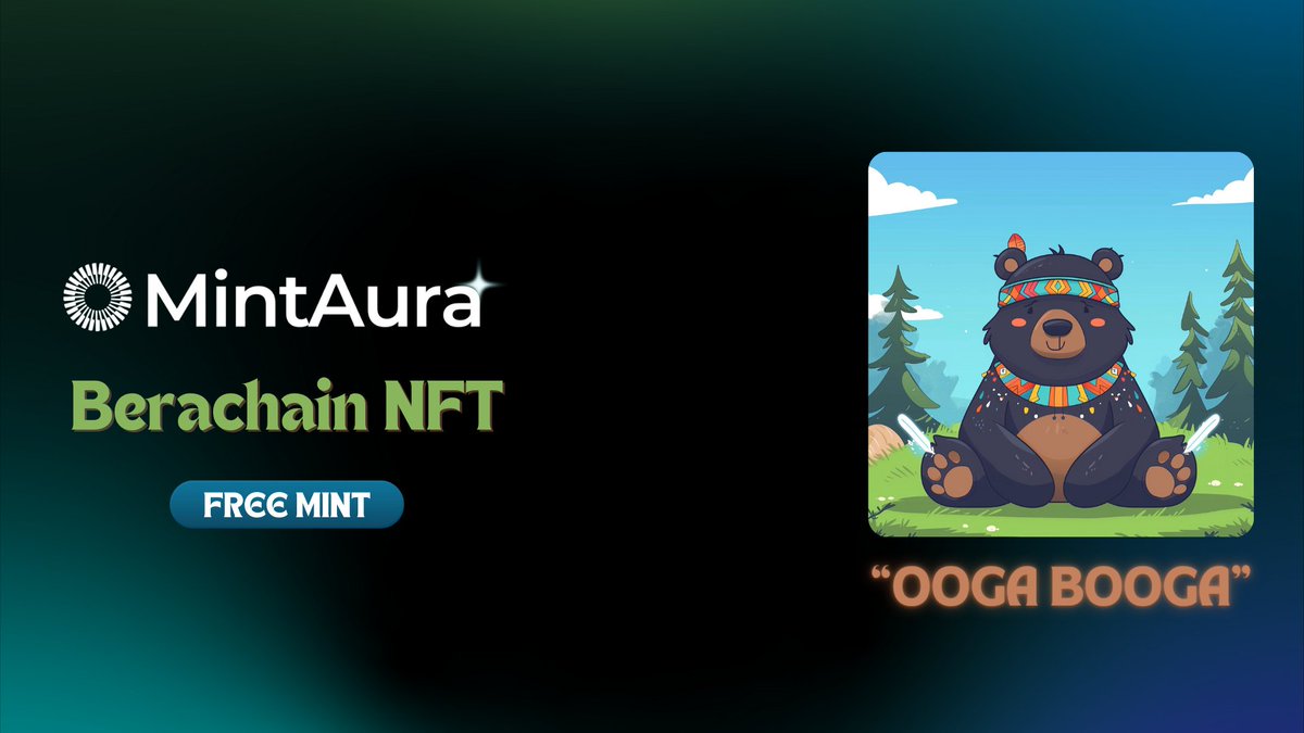 MintAura's tweet photo. Mint And Claim Airdrop 🔥
Free Mint Berachain NFT 🐻⛓️ And Enjoy $Aura Airdrop ✨

Mint: https://t.co/18Ig5gWK69