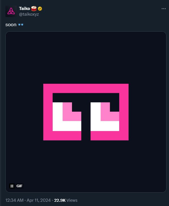 Taiko Is Indicating Something  👀

👉 Guys, #Taiko is cooking something and indicating using Sunglasses 👓

What do you think about this? 🎁 

$XTER 🩷🔂