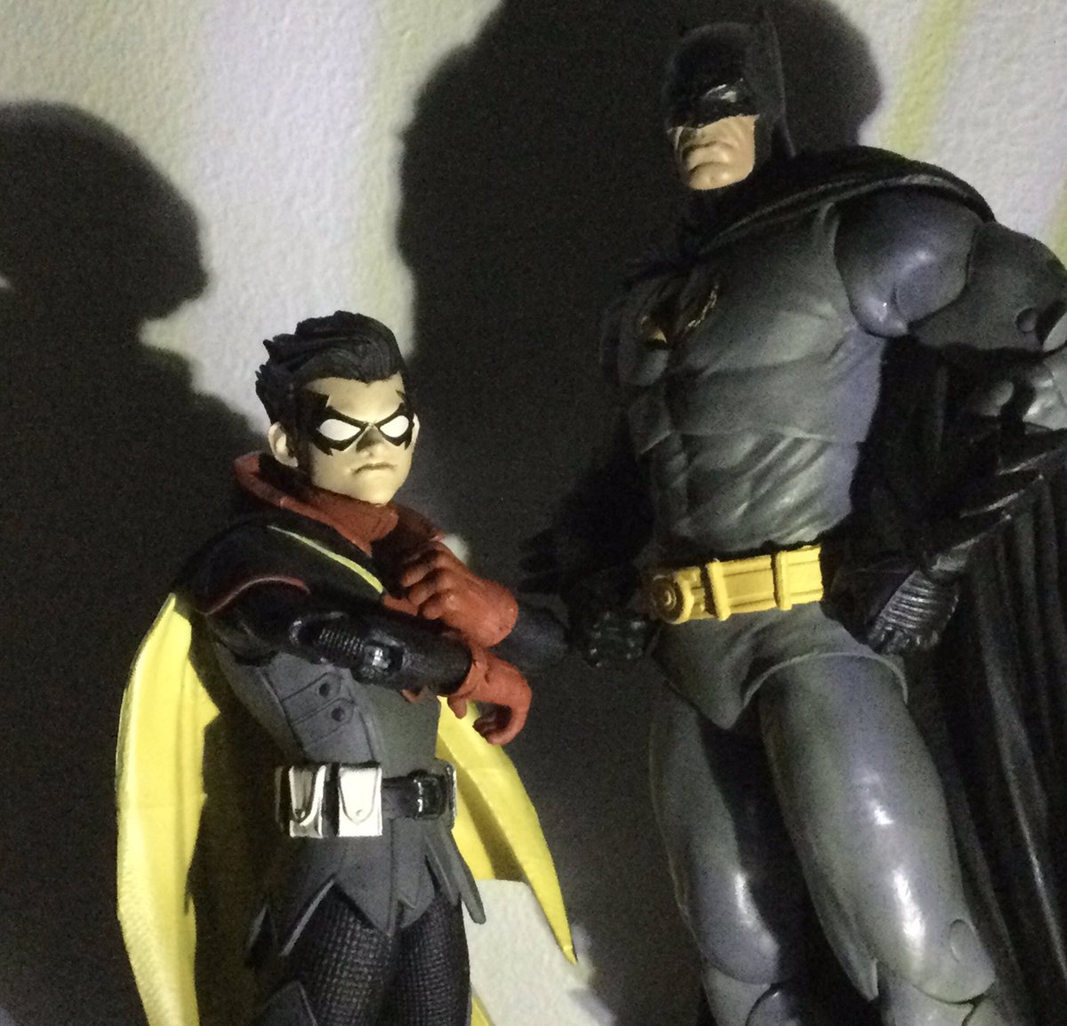 My Batman and Robin figures 
#Batman #Robin #DamianWayne #BatFamily #DCU #DcComics #DcUniverse #Dc #DawnOfDc #Comics