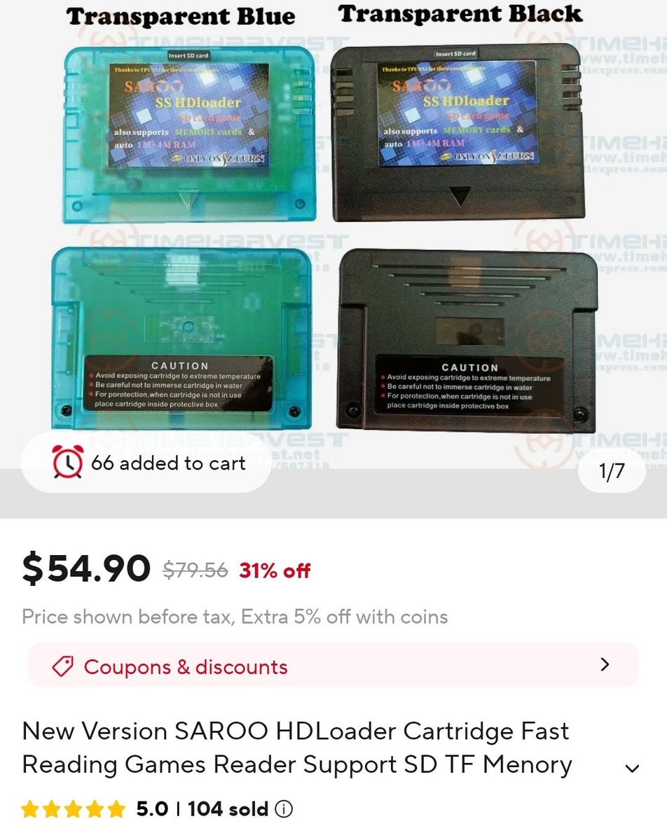 Voultar's tweet photo. It looks like the Saroo flash cart for the Saturn has really come a long way! It's an open source project that packs in a lot of features and is almost 1/3 of the cost of a Fenrir ODE (around $140). It's definitely something that I'm considering checking out! https://t.co/qS7iDCuUB4