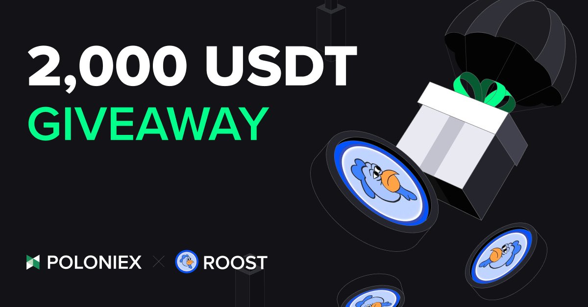 🚀 $ROOST x #Poloniex $2,000 Token Giveaway! 💰 ✅ Follow @RoostCoin & @Poloniex ✅ Like, RT & Tag 3 friends ✅ Join TG t.me/BaseRoostCoin & t.me/PoloniexEnglish ⏰ April 30th end 🎁 10 winners #Giveaways #Airdrops