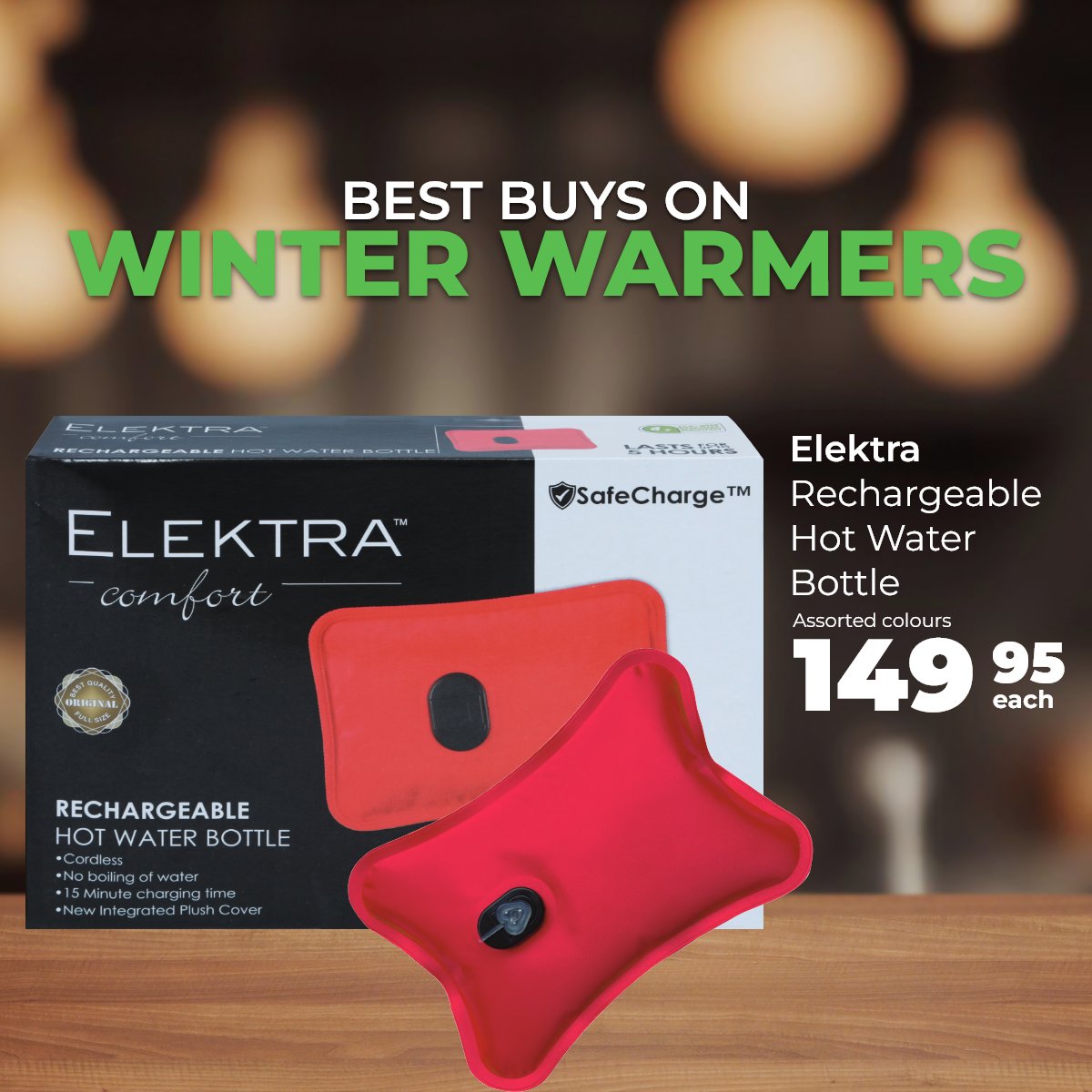 It’s starting to get chilly, but we’ve got the best buys to keep you cosy. Shop now: bit.ly/3vEx7Cz Offer valid until 12 May 2024. #HotWaterBottle #WinterWarmers #DisChem