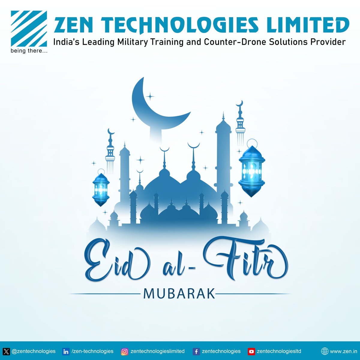 @ZenTechnologies conveys best wishes to all valued customers and esteemed stakeholders on the holy occasion of #EidAlFitr. May your days be filled with #peace, #prosperity, and #harmony. #Eid2024 #ईदमुबारक #RamadanMubarak #Eidmubarak2024 @DefenceMinIndia @SpokespersonMoD