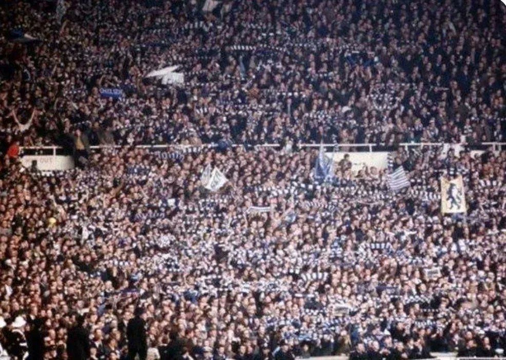 CHELSEA REWIND: On this day in 1970, Chelsea supporters at Wembley for the F.A Cup Final verses Leeds United. 👏