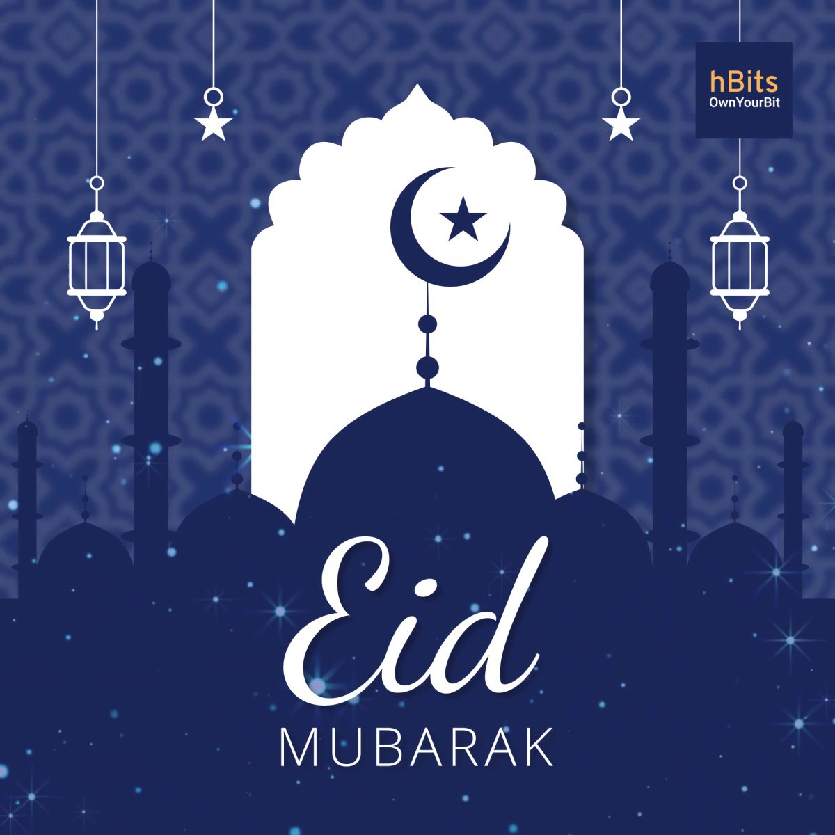 Eid Mubarak!🌙🫂 May your year be as bright as your smile and as sweet as your desserts.✨ #hBits #ownyourbit #Prosperity #eidmubarak #happiness #FestivalSeason