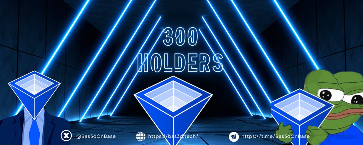 Bas3dOnBase's tweet photo. #BAS3D keeps gaining traction! 

Congrats on 300 chads! 💙💙💙

#BASE #ETH #GameFi https://t.co/q4fHNhetrm