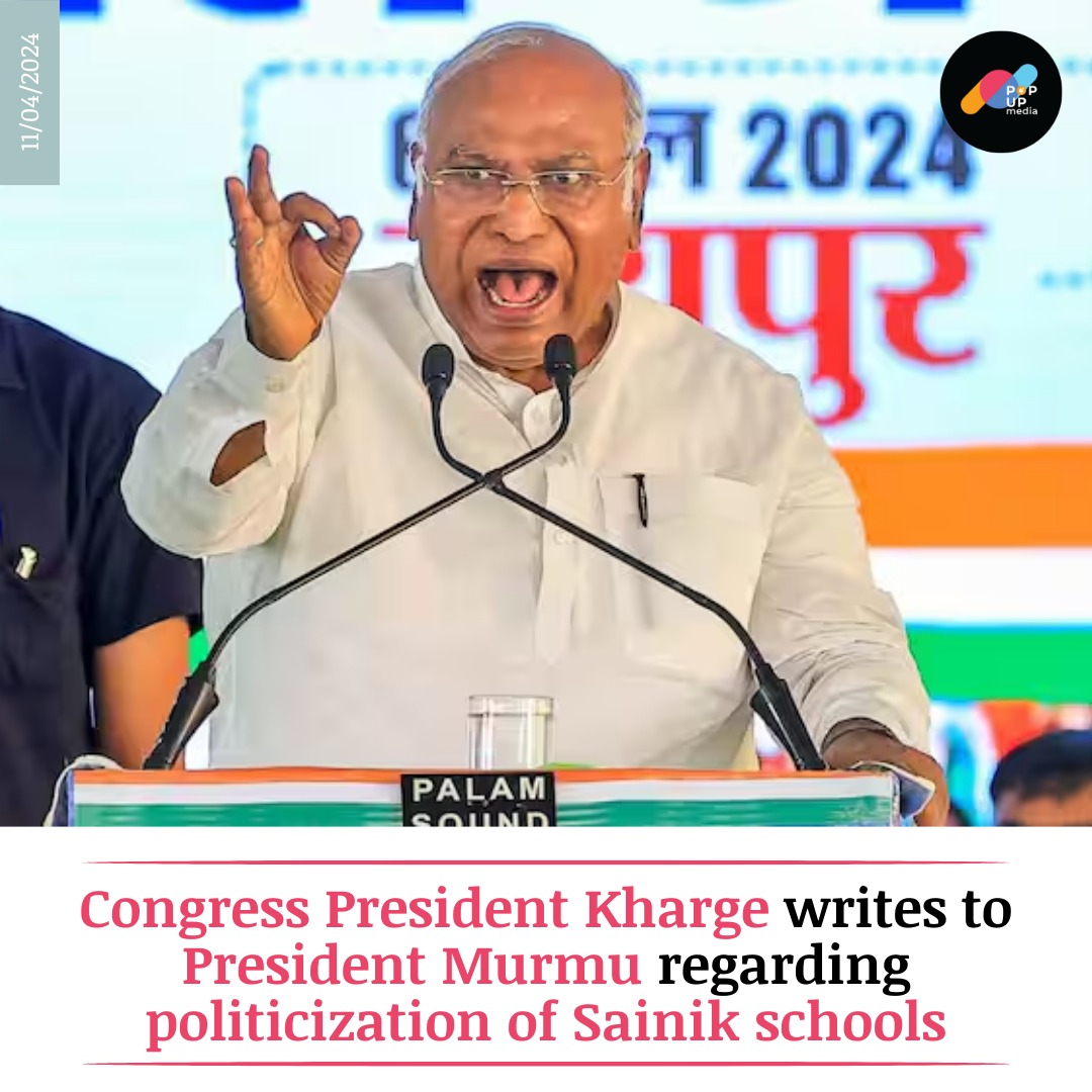 Additionally, Kharge noted that 62% of these schools are reportedly owned by leaders of the Bharatiya Janata Party-Rashtriya Swayamsevak Sangh.
.
.
.
.
#NewsToday 
.
.
#popupmedia #BJP #President #school #sainik