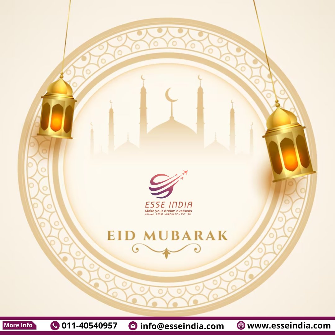 Eid Mubarak! Wishing you joy, peace, and blessings on this special day of celebration.
.
#Canadaimmigration #Visaconsultant #migratetocanada #permanentresidency #studyabroad #bestimmigrationconsultants #canadaprs #expressentry #expressentrycanada #immigration #esseindia