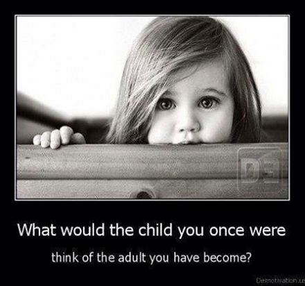 A QUESTION FOR POLITICIANS: What would the child you once were think of the adult you have become? 'It is a national disgrace that at 21%, the US has the highest childhood poverty rate of any major country on earth.' ~Bernie Sanders We must love, nurture & protect our children.