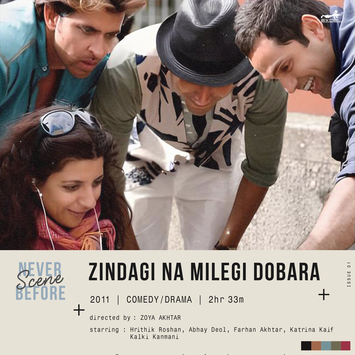 In the midst of lights, camera, action – the bwoys and #ZoyaAkhtar on the sets of Zindagi Na Milegi Dobara #NeverSceneBefore @iHrithik @AbhayDeol @FarOutAkhtar #ZoyaAkhtar @kagtireema @ritesh_sid @vishalrr @tigerbabyfilms