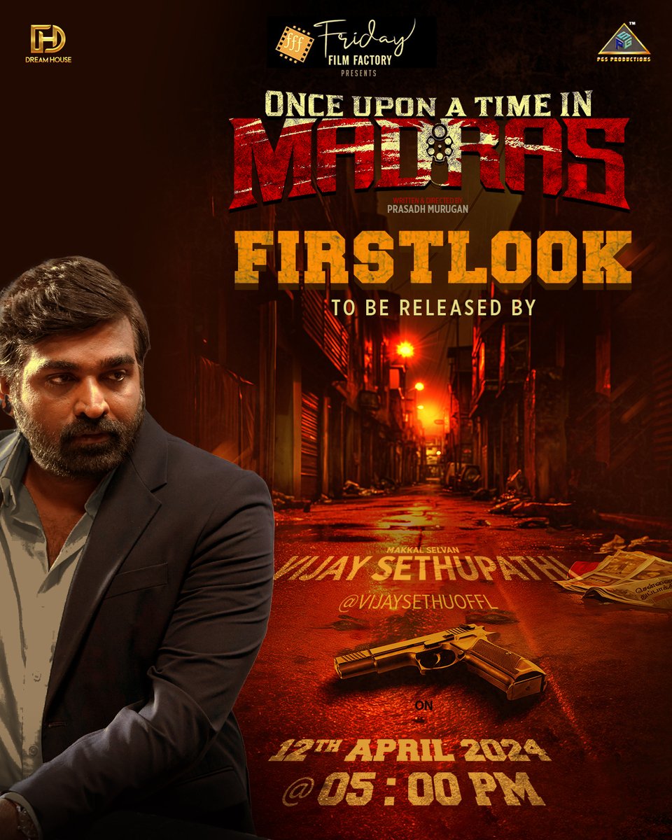 Exciting News Makkal Selvan @VijaySethuOffl gonna release the first look poster of our movie ONCE UPON A TIME IN MADRAS Stay tune for more updates #otm #onceuponatimeinmadras #actorbharath #tamilcinema #cinemaupdates #vijaysethupathi #makkalselvan #firstlook