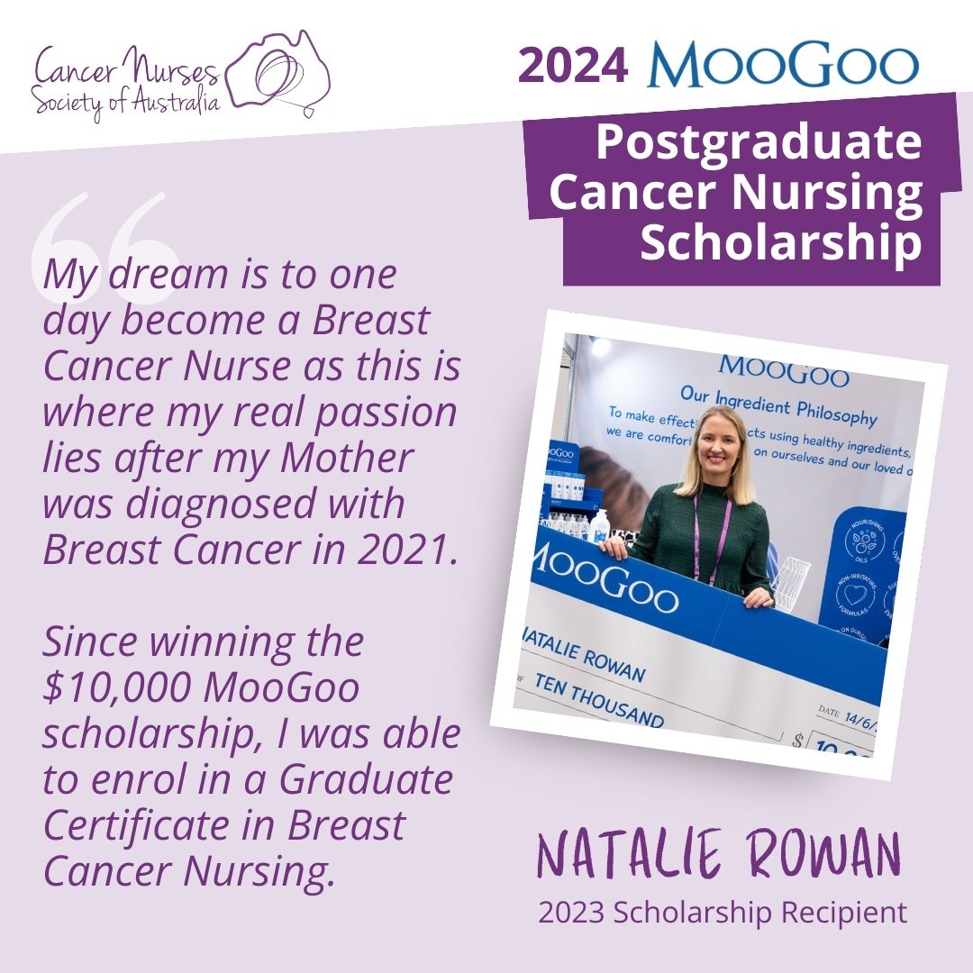 MooGoo Skin Care Postgraduate Cancer Nursing Scholarship applications close at the end of this month. Find out more about how to secure one of 3 $10,000 scholarships (plus full CNSA membership and Congress registration for #CNSA2024) > bit.ly/3vEiQFN @moogoocows