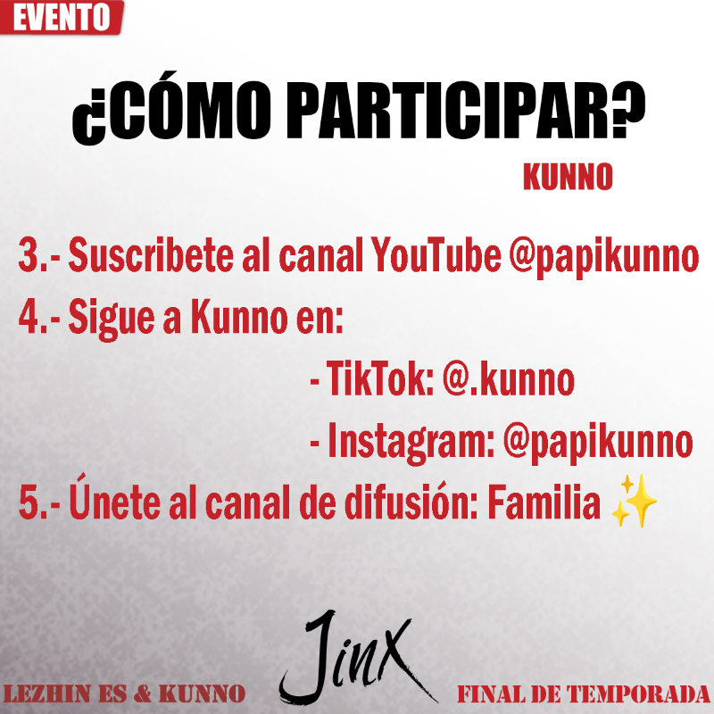 Lezhin_ES's tweet photo. 💖 𝐋𝐞𝐳𝐡𝐢𝐧 𝐄𝐒 &amp; 𝐊𝐮𝐧𝐧𝐨

🤭 ¿Conociste a #LezhinES gracias a @papikunno?

❤️‍🔥 El Tío Lezhin se ha unido a Kunno para un evento especial por el final de temporada de #Jinx.

✨ Lee Jinx: https://t.co/D12f9jAI6Z
✨ Revisa el formulario para más detalles: