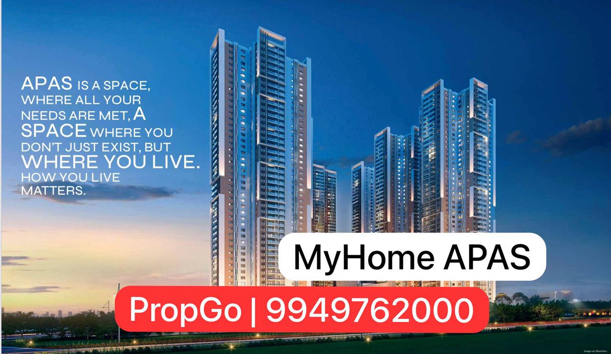 Builder: My Home Project Name: My Home APAS Location: Kokapet Projects size: 13.52 acres No. of Towers: 6 Sky High Towers No. of Floors: G+44 No. of flats: 1338 Clubhouse: 72000 sft Flat Sizes: 3 BHK (2765 to 3860 sft) Open space: 81.6% Possession Timeline: 3 and half years…