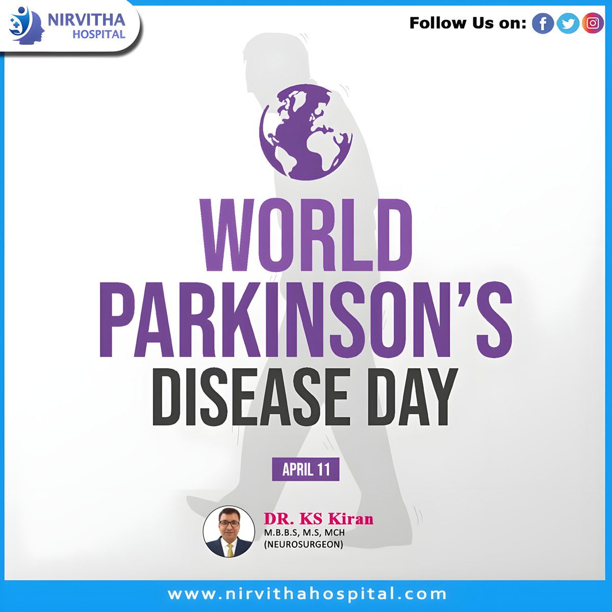 World Parkinson's Disease Day.

#ParkinsonsAwareness #UniteForParkinsons #ParkinsonsFight #Move4PD #ParkinsonsCommunity #EndParkinsons #PDWarrior #ParkinsonsSupport #HopeForParkinsons #ParkinsonsResearch #LivingWithParkinsons 

For more visit:
nirvithahospital.com