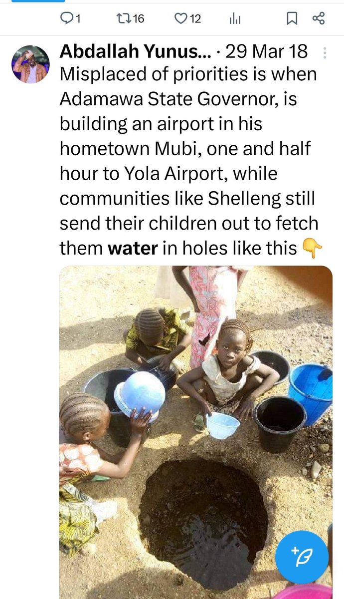 Water was this important to you before, now it’s no more. Your El Rufai used millions of dollars for consultancy yet Zaria is in his kaduna but he couldn’t get water for his people, yet you people think he’s some serious human being. The speaker is representing the LGA too, clown