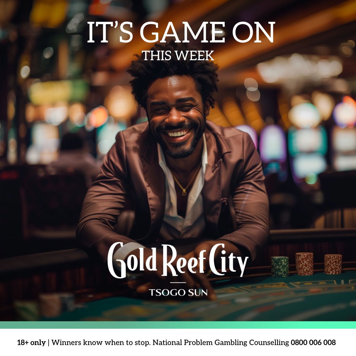 18+| Get your Rewards card ready & let’s play. WIN big with Gold Reef City promotions, like Dream Chaser, or try something new at Prive with Baccarat. It’s your week to strike it lucky, grab it & play your best hand. Rules & Info goldreefcity.co.za