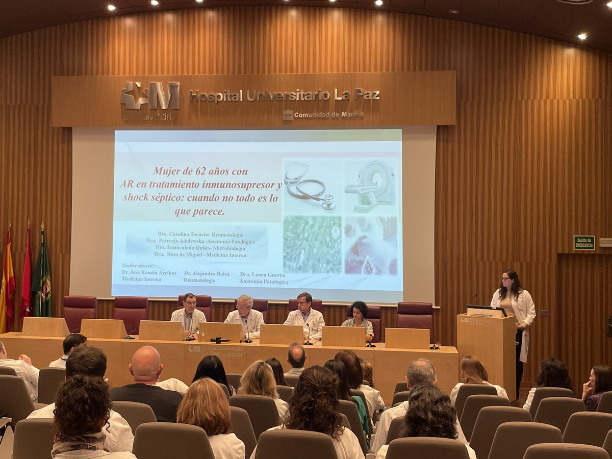 HULPazPatologia's tweet photo. Ayer nueva Sesión general anatomoclínica de la mano de la Dra. Patrycja Adolewska @PatiLecter con la @DraEosina de moderadora. 

En este caso, colaborando junto a los servicios de Reumatología, Medicina Interna y Microbiología https://t.co/vnwvM7krC7