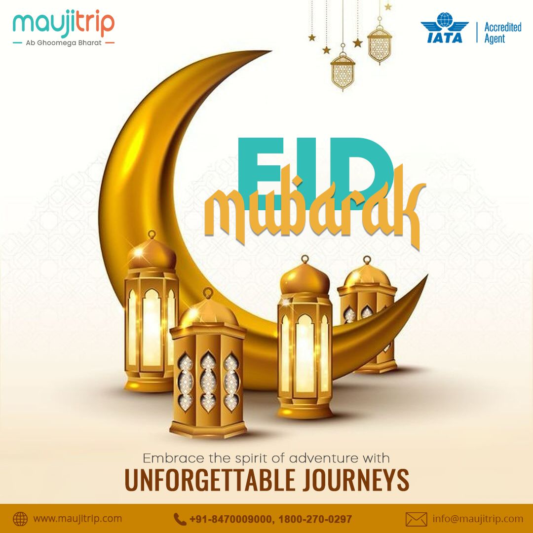 Embrace the spirit of adventure with
UNFORGETTABLE JOURNEYS
EID MUBARAK
.
.
.
#eid #eidmubarak #eidcelebration #eidalfitr #eidvibes #eid2024 #travelnow  #planyourtrip #easytravel #abghumegabharat #maujitrip