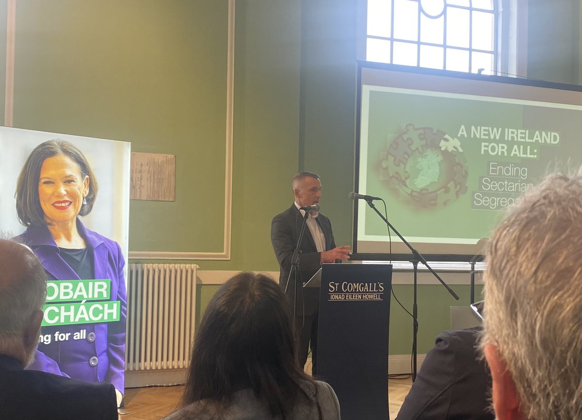 Great to attend @sinnfeinireland launch of new policy document ‘A New Ireland for All - Ending Sectarian Segregation’ with Integrated Education @ the centre of this work. @moneillsf @DeclanKearneySF @DenzilMcDaniel @IEFNI @IntEdAlumni @PatSheehanMLA @MDIC19