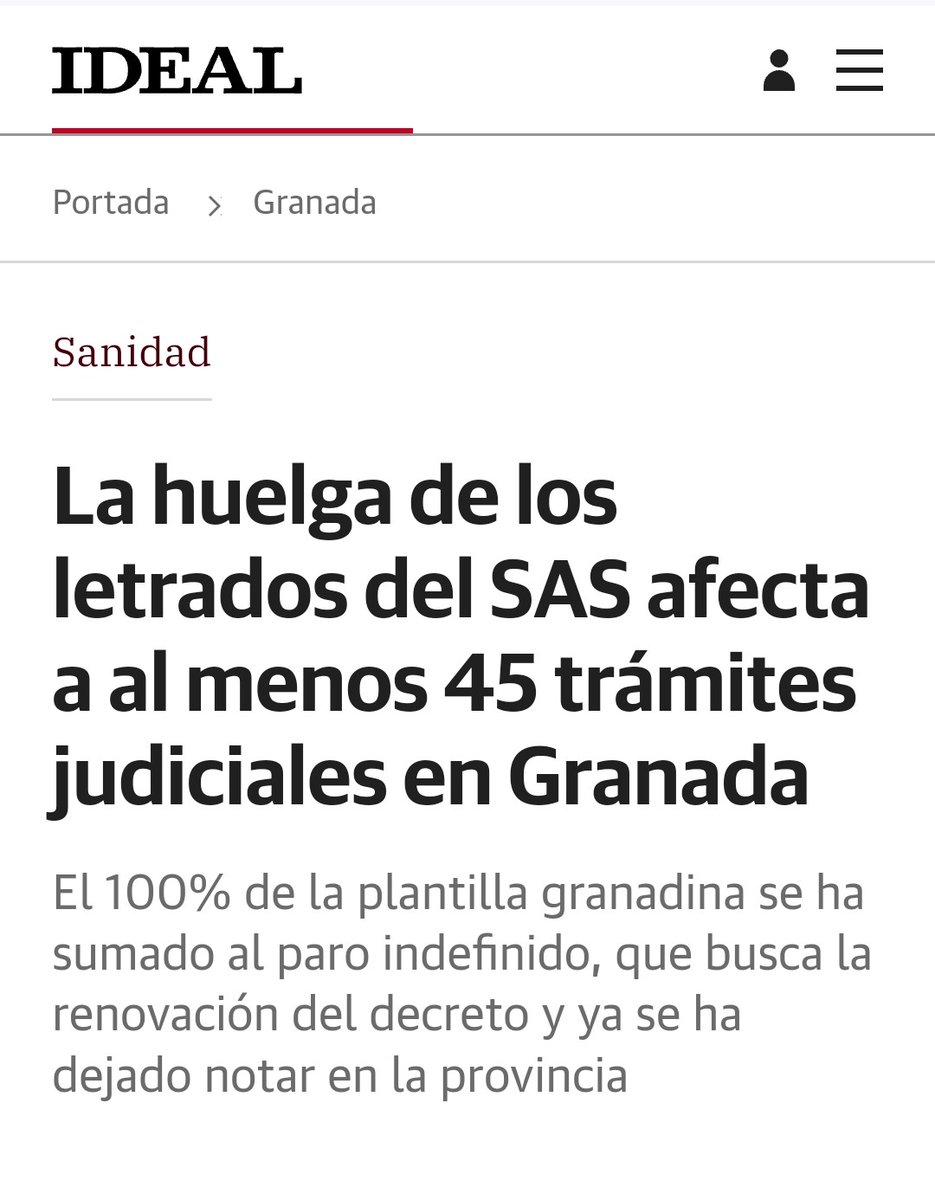 La huelga de los letrados sanitarios andaluces entra en su undécimo día y las consecuencias siguen aumentando <a href="/JuanMa_Moreno/">Juanma Moreno</a> <a href="/LinaGarcia_AND/">Catalina García</a> <a href="/Asocletradossas/">ALAS</a> <a href="/Pepe_Fdez/">Pepe Fernández</a> <a href="/ElLibreInforma/">El Libre</a> <a href="/ideal_granada/">ideal_granada</a> <a href="/AndaluciaJunta/">Junta de Andalucía</a>