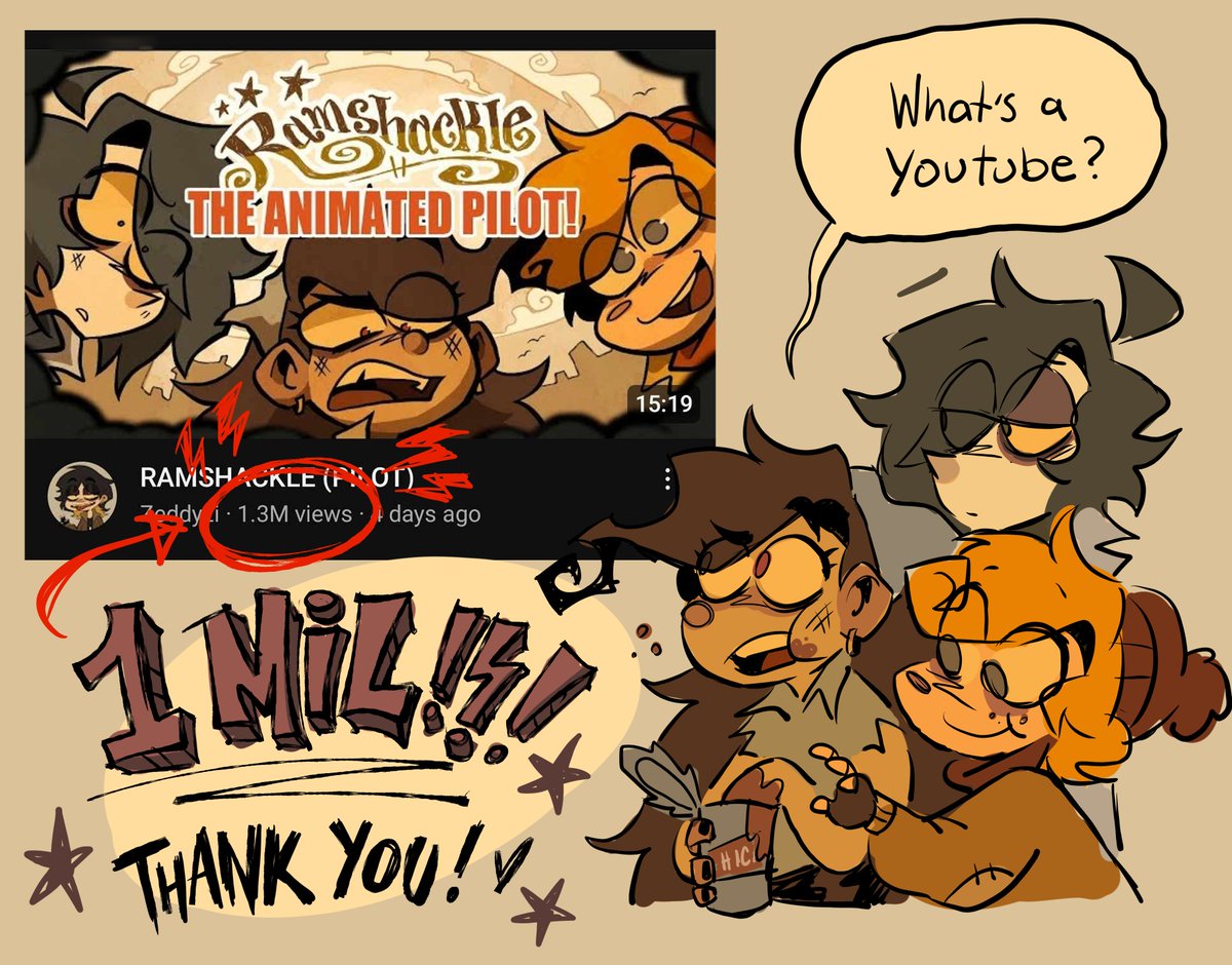 ⭐This is a lil late but THANk YOU SO MUCH FOR 1 MIL!!! ⭐ These past fewdays haven't felt real; thank you all SO much for watching our goofy pilot!