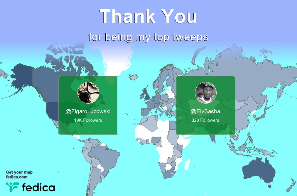 Special thanks to my top new tweeps this week @FigaroLucowski, @ElvSasha