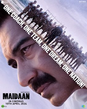 To all my #sports community,

Rating : 🌟🌟🌟🌟
Experience the triumphs and trials of Indian football's golden era in '#Maidaan'. A riveting tribute to #SyedAbdulRahim legacy, it's a must-watch for every sports enthusiast. ⚽️🎬 

#MaidaanReview #MaidaanOnEid #Eid2024 #EidMubarak
