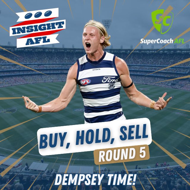 SCInsightPod's tweet photo. The @SC_BigHorse and @SkiddyIFS bring you Buy, Hold, Sell for Round 5 of #AFLSupercoach, premiering now on YT and audio!
๐ links are below!
#AFL #Supercoach #InsightAFL https://t.co/7Bm8AUmyUo