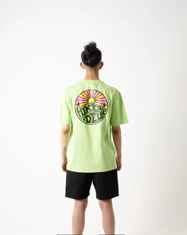 New for SS24, our Original Logo tee in Lime. hikerdelic.com/collections/sh…