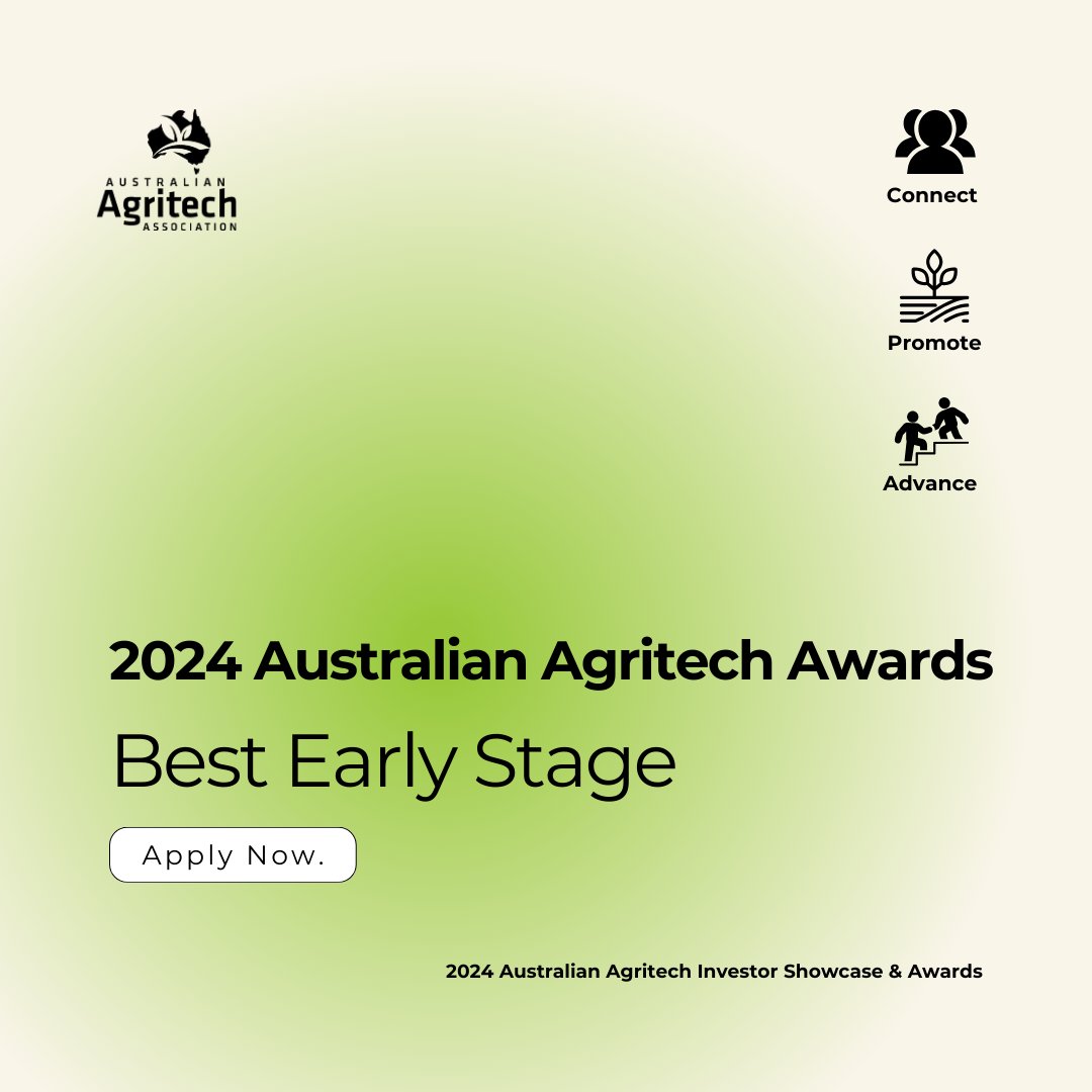 🌱 The Australian Agritech Awards applications are open, join the ranks alongside Cibo Labs who took out Best Early Stage in 2023! Apply here: loom.ly/PAoP5nU Applications close: Monday 13th May 2024 #AgritechAwards #Innovation #Agriculture #TechInAg #AgritechInnovation